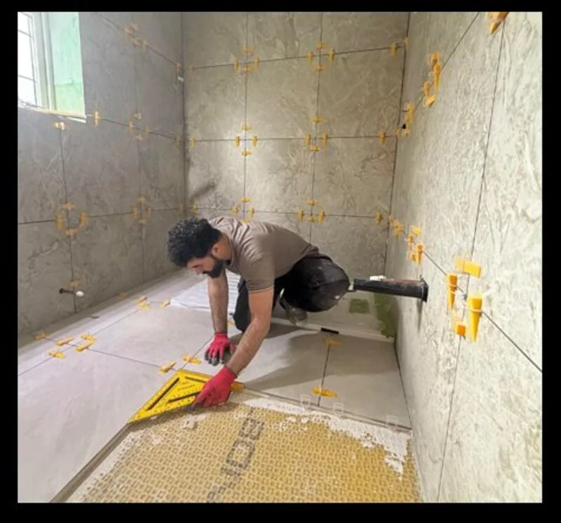 Bathroom renovation with clean modern finish